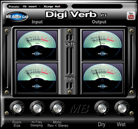 DigiVerb - free Digital reverb plugin