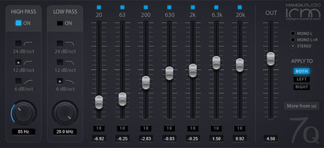 7Q - free 7 band graphic EQ plugin