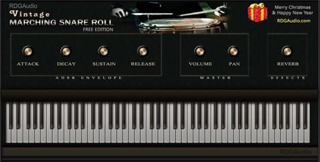 Vintage Marching Snare Roll - free Marching band drum snare plugin