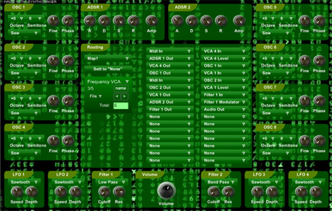 Matrix - free 4 osc modular synth plugin