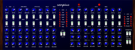 Scorpius - free 3 osc analog synth plugin