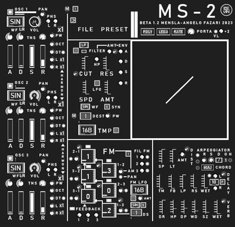 MS-2 - free 3 OP FM synth plugin