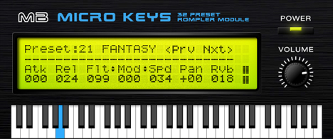 Micro Keys - free Keyboard rompler plugin