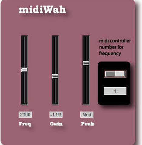 MidiWah - free Wah Wha plugin