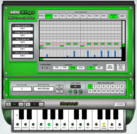 Mini Ringo - free MIDI groove machine plugin