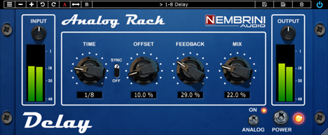 Analog Rack Delay - free Analog delay plugin