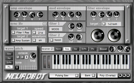 Neurobot - free Phase distortion bass synth plugin