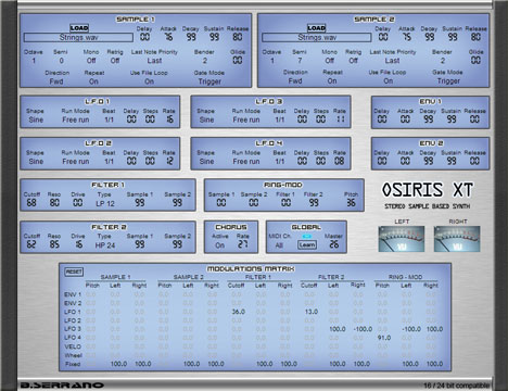 Osiris-XT - free Wav player plugin