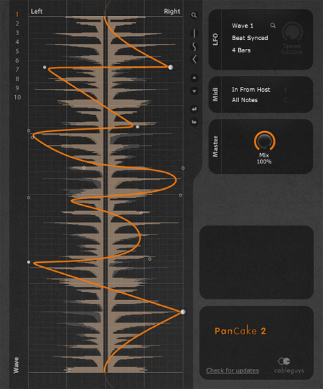 PanCake 2 - free Drawable / modulation panner plugin