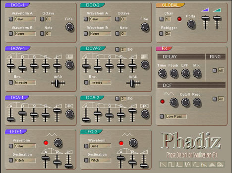 PhadiZ - free Phase distortion synth plugin