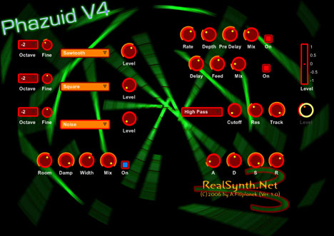 Phazuid V4 - free Analog / subtractive synth plugin