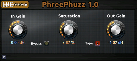 PhreePhuzz - free Saturation plugin