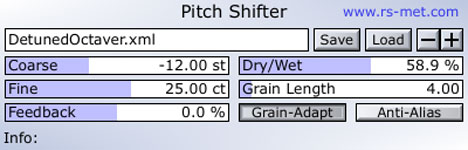 Pitch Shifter - free Feedback pitch shifter plugin