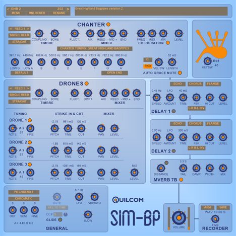 SIM-BP - free Bagpipe simulator plugin