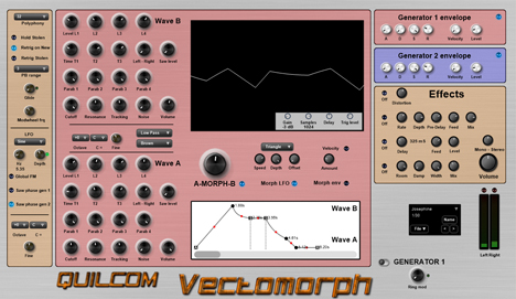 Vectomorph - free Vector oscillators synth plugin