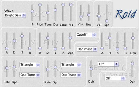 Roid - free Single osc subtractive synth plugin