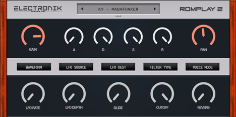 Romplay 2 - free Sample-based synth plugin