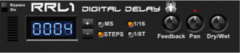 RRL1 - free Digital delay plugin