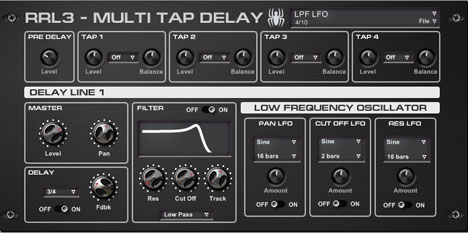 RRL3 - free Multitap delay plugin
