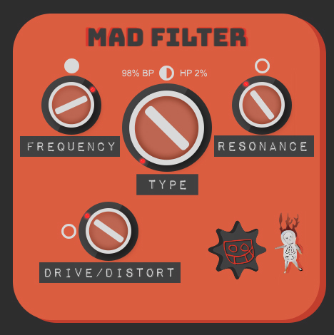 Mad Filter - free Analog filter / drive plugin