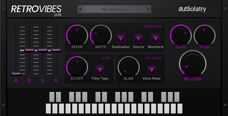 RetroVibes - free 80s sounds rompler plugin