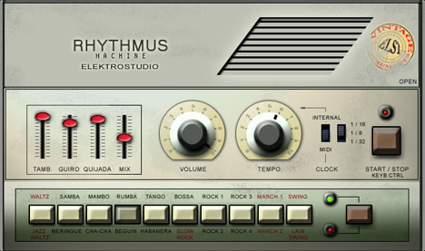 Rhythmus - free Vintage rhythm machine plugin