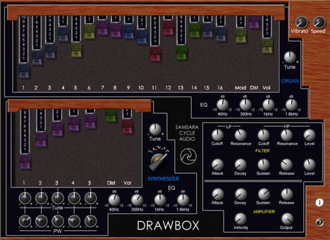 Drawbox - free Hybrid drawbar organ plugin