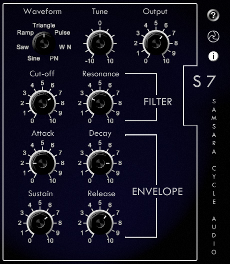 S7 - free Single oscillator synth plugin