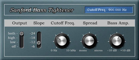Sanford Bass Tightener - free Stereo controller plugin