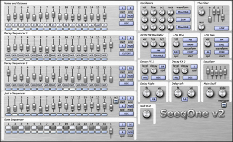 Seeq One - free 5 sequencers synth plugin
