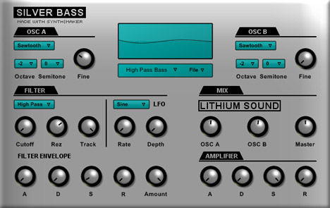Silver Bass - free Analog bass synth plugin
