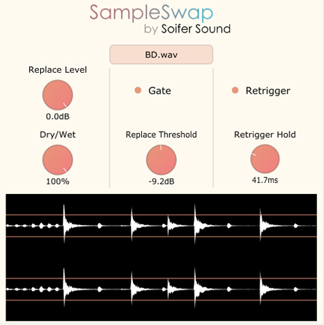 SampleSwap - free Drum replacement sampler plugin