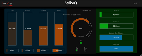 SpikeQ - free Frequency transient shaper plugin