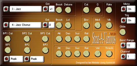 Strat-A-Various - free Electric guitar plugin