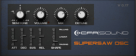 Supersaw OSC - free Roland  Supersaw osc synth plugin