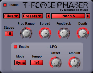 T-Force Phaser - free Phaser / phase cancelling plugin