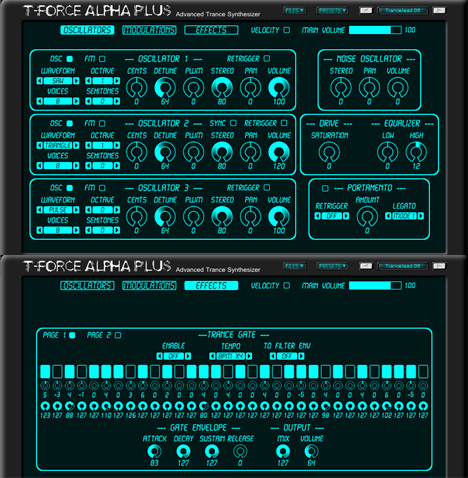 T-Force Alpha Plus - free Trance gate synth plugin