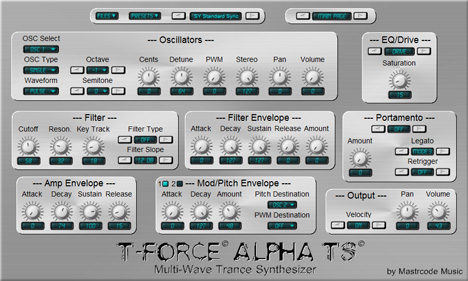 T-Force Alpha TS - free Multiwave oscillators synth plugin
