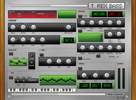 T-Rex Bass - free Bass synth plugin