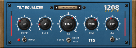 TEQ free - free Tilt EQ plugin