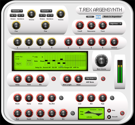 T-Rex ArgenSynth - free Arpeggiator synth plugin
