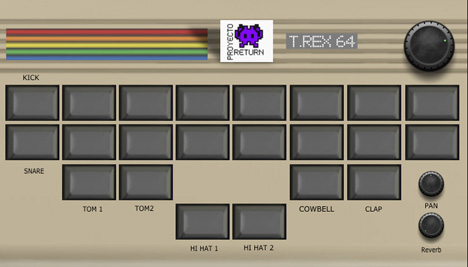 T.Rex 64 - free Commodore 64C drumkit plugin