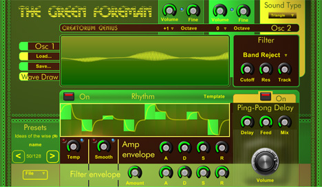 The Green Foreman - free Wave drawing synth plugin