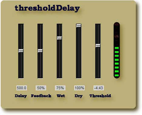 ThresholdDelay - free Dynamic delay plugin