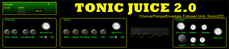 Tonic Juice 2.0 - free Chorus / flanger plugin