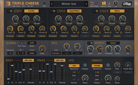 Triple Cheese - free Comb filters synth plugin