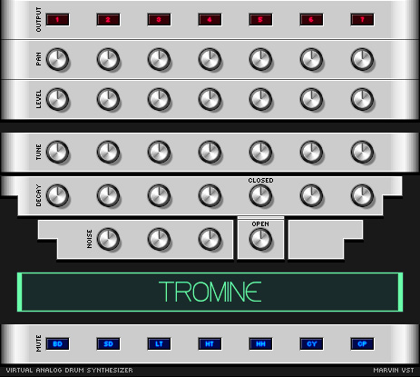Tromine - free Roland TR-606 emulation plugin