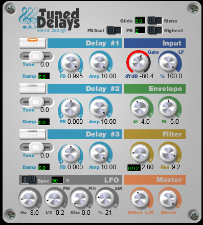 TunedDelays - free Delay-based harmonizer plugin