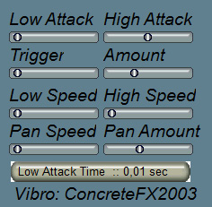Vibro - free Vibrato / pan attack plugin