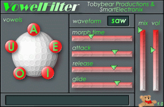 VowelFilter - free Vowel formant filter plugin